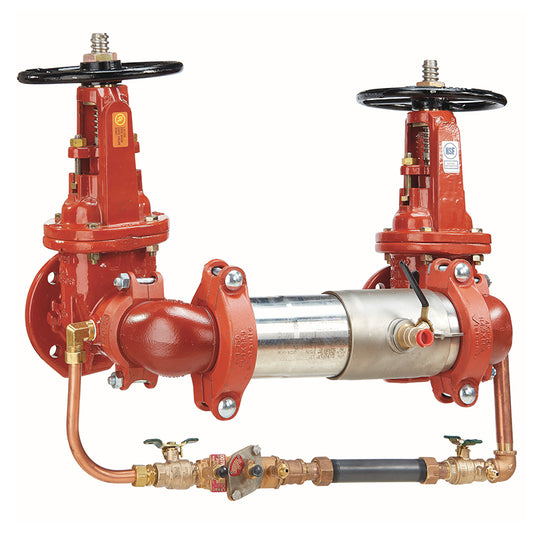Watts 3" 757DCDA Double Check Detector Assembly Backflow Preventer, OSY Shutoff Valves, Without Meter, N Pattern