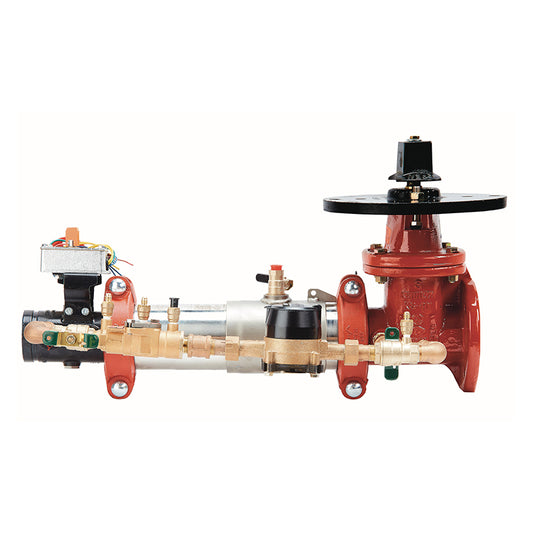 Watts 3" 757DCDA Double Check Detector Assembly Backflow Preventer, Post Indicator Valve x UL/FM Butterfly Valve Shutoffs, Cubic Feet Meter