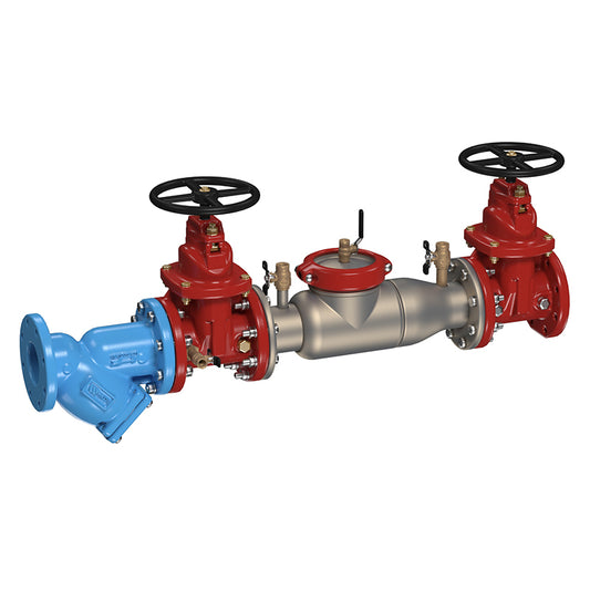 Watts 6" 774 Double Check Valve Assembly Backflow Preventer, Domestic NRS Shutoff, Cast Iron Strainer, Short Lay Length
