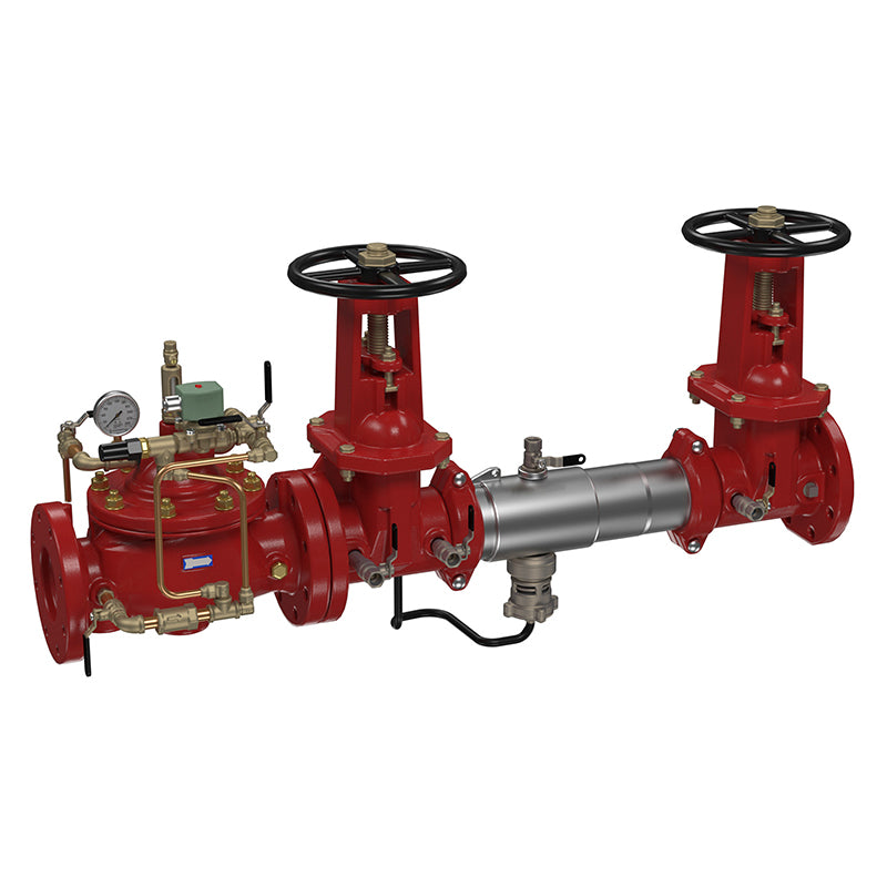 Watts 6" 957 Reduced Pressure Zone Assembly Backflow Preventer, OSY Shutoffs, with SentryPlus Alert Flood Prevention System and Automatic Shutoff ACV