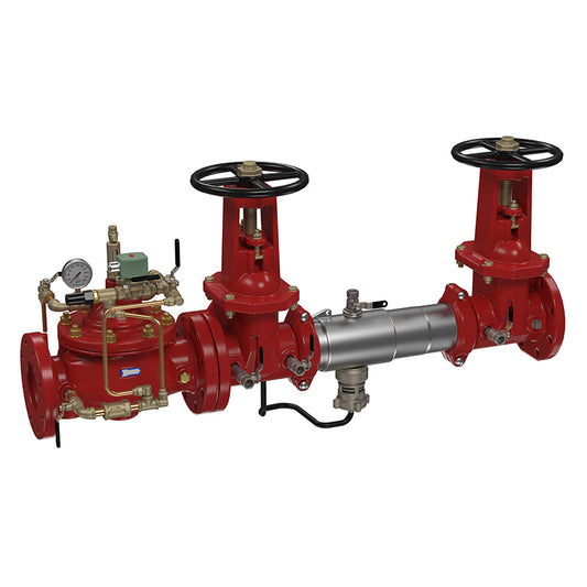 Watts 8" 957 Reduced Pressure Zone Assembly Backflow Preventer, OSY Shutoffs, with SentryPlus Alert Flood Prevention System and Automatic Shutoff ACV