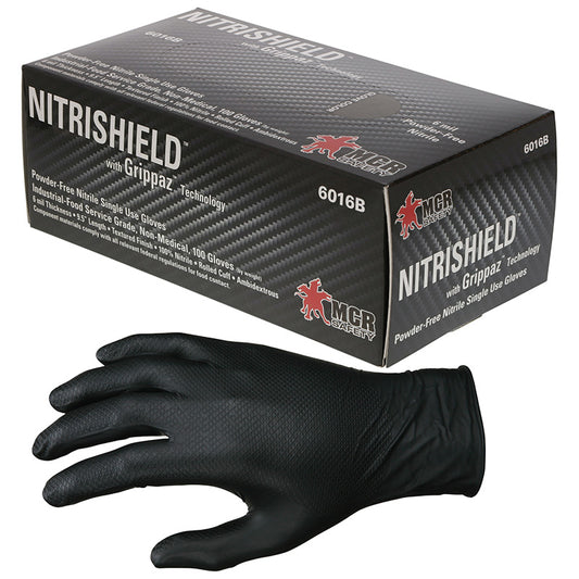 MCR Safety NitriShield Grippaz™ Disposable Nitrile Gloves, Small