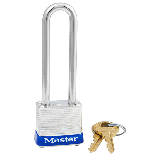 MasterLock 1 1/8"W Laminated Steel Pin Tumbler Padlock w/ 2 1/2" Shackle, Keyed Alike